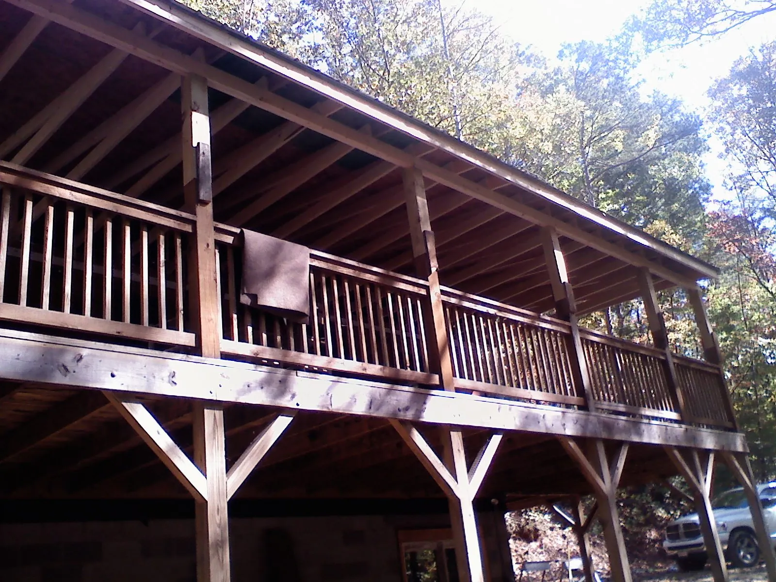Timber framing under a new elevated porch and deck — Roof Leak Repair in Rapelje by Roofing Brothers